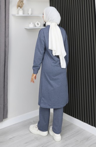 Zippered Tracksuit 3044-15 Indigo 3044-15