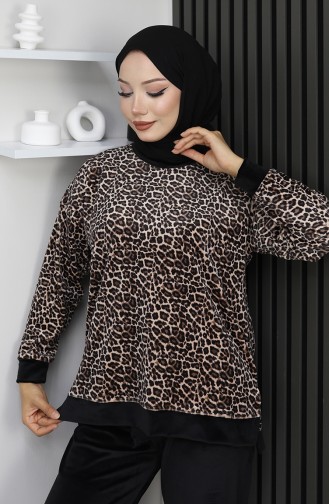 Trainingspak Met Luipaardmotief 95015-01 Bruin 95015-01