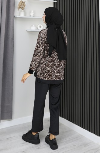 Trainingspak Met Luipaardmotief 95015-01 Bruin 95015-01