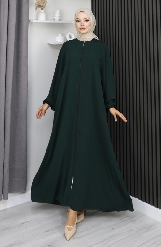 عباءة مولانا حرير المدينة المنورة 2930-01 لون أخضر زمردي 2930-01