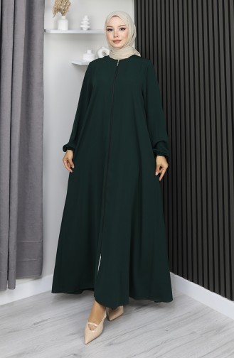 عباءة مولانا حرير المدينة المنورة 2930-01 لون أخضر زمردي 2930-01