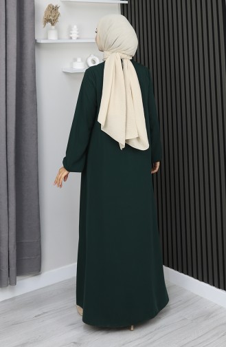 عباءة مولانا حرير المدينة المنورة 2930-01 لون أخضر زمردي 2930-01