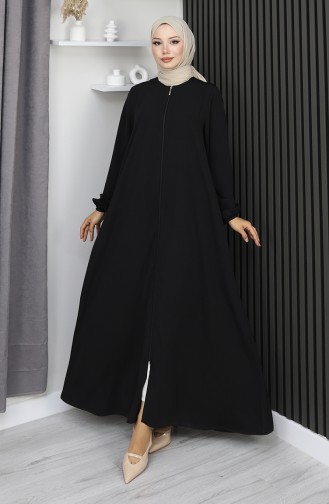 Abaya Mevlana A Fermeture Medina Soie 2930-02 Noir 2930-02