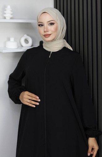 Abaya Mevlana A Fermeture Medina Soie 2930-02 Noir 2930-02