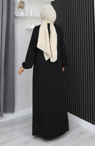 Abaya Mevlana A Fermeture Medina Soie 2930-02 Noir 2930-02