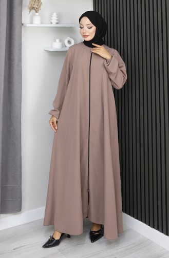 Abaya Mevlana A Fermeture Medina Soie 2930-03 Vison 2930-03
