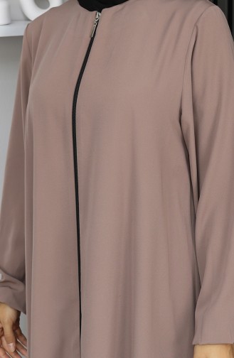 Abaya Mevlana A Fermeture Medina Soie 2930-03 Vison 2930-03