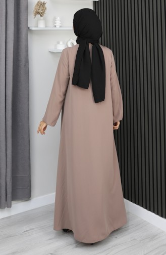 Abaya Mevlana A Fermeture Medina Soie 2930-03 Vison 2930-03