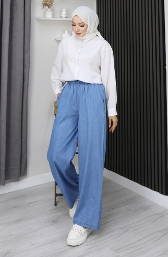 Tensel Jeans Mit Elastischem Bund 7568-06 Hellblau 7568-06