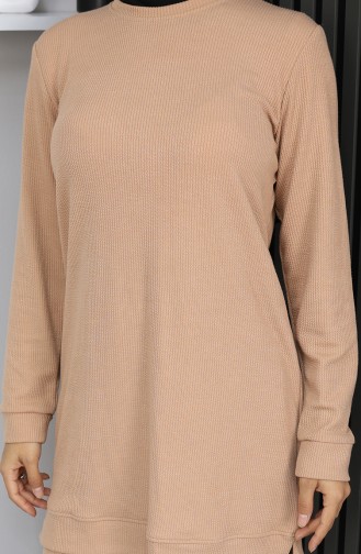 Camisole-Stoff-Tunika-Hosen-Doppelanzug 20025-01 Milchkaffee 20025-01