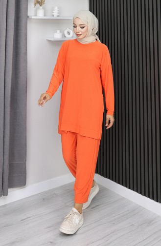 Sandy Fabric Tuniek Broek Tweedelig Pak 20061-02 Oranje 20061-02