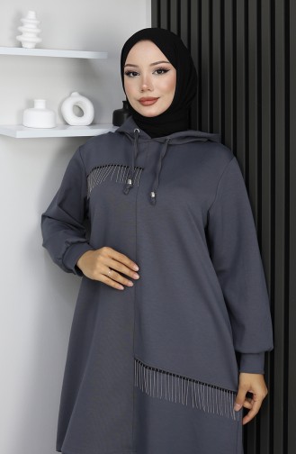 Ensemble Hijab Deux Pièces Oysho En Tissu Avec Chaînette Détaillée 0212-02 Anthracite 0212-02