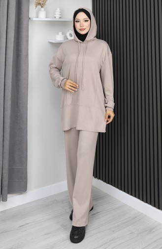 بدلة حجاب من قطعتين من قماش أويشو 2168-01 مينك 2168-01