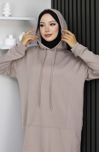 بدلة حجاب من قطعتين من قماش أويشو 2168-01 مينك 2168-01