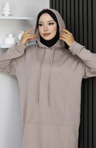 Oysho Kumaş ikili Tesettür Takım 2168-01 Vizon