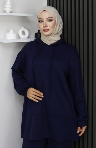 Oysho Fabric Two-Piece Hijab Suit 2168-02 Navy Blue 2168-02