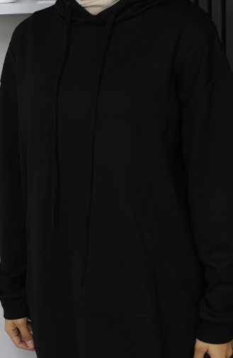 بدلة حجاب من قطعتين من قماش أويشو 2168-03 أسود 2168-03