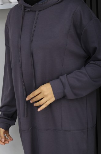 بدلة حجاب من قطعتين من قماش أويشو 2168-04 أنثراسايت 2168-04