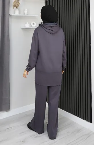 Oysho Stoff Zweiteiliger Hijab-Anzug 2168-04 Anthrazit 2168-04
