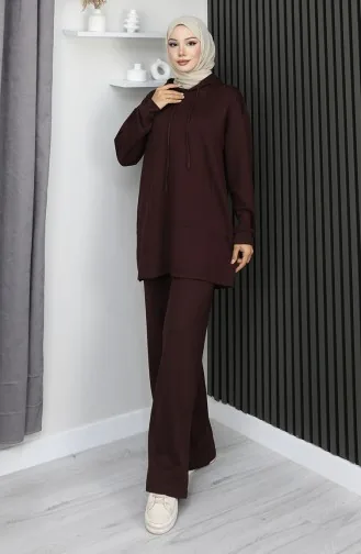 Oysho Fabric Tweedelig Hijabpak 2168-05 Bruin 2168-05