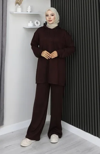 Oysho Fabric Tweedelig Hijabpak 2168-05 Bruin 2168-05