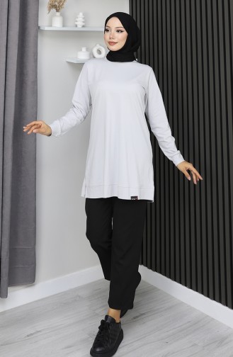 تونيك رياضي من القطن الممشط من أرابوي 9127-03 حجري 9127-03