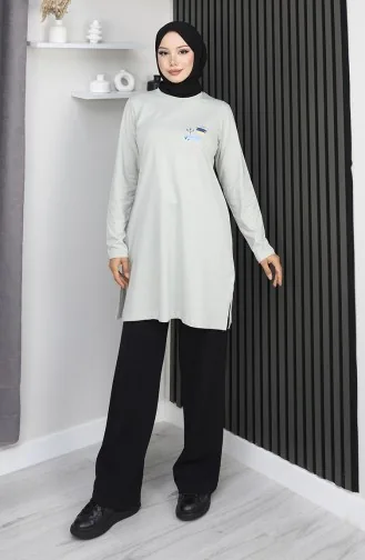 Digitaler Stoff Schlitztunika 9135-02 Stone 9135-02