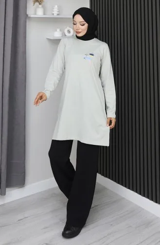 Digitaler Stoff Schlitztunika 9135-02 Stone 9135-02