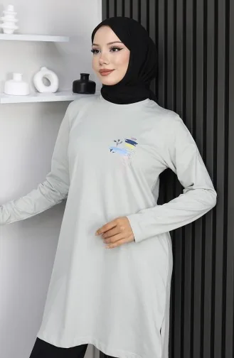 Digitaler Stoff Schlitztunika 9135-02 Stone 9135-02