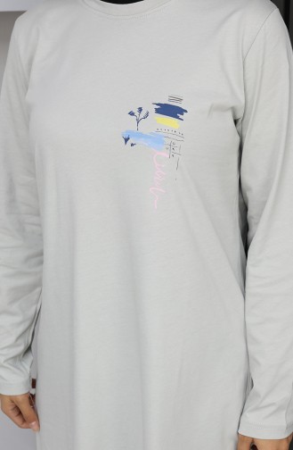 تونيك رقمي من القماش بفتحة 9135-02 حجري 9135-02