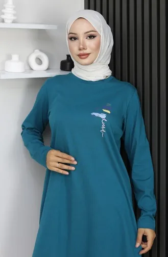 Digital Fabric Slit Tunika 9135-04 Petrol 9135-04