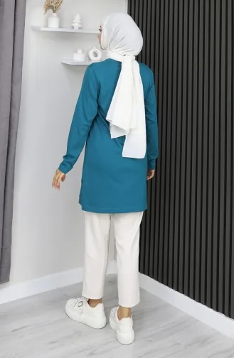 Digital Fabric Slit Tunika 9135-04 Petrol 9135-04