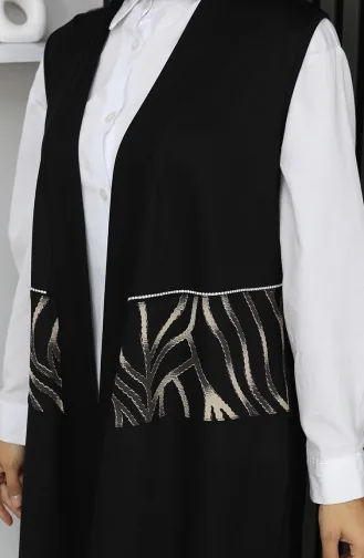 Gilet Sans Manches Imprimé Pierre 5110-01 Noir 5110-01