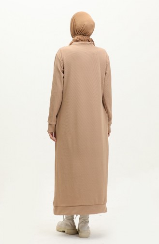 Turtleneck Collar Sport Dress 0282-01 Milky Coffee 0282-01