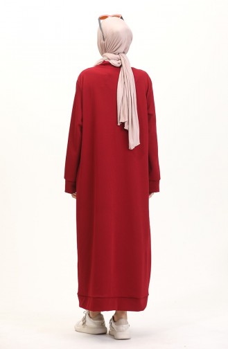 Robe De Sport A Col Roulé 0282-07 Rouge Claret 0282-07