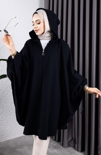Capuchon Hijab Kasjmier Poncho 0505-01 Zwart 0505-01