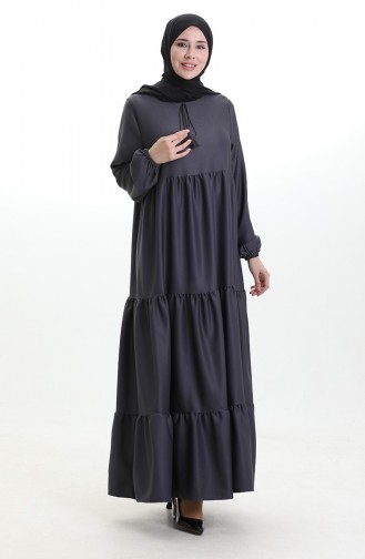Gelaagde Jurk Met Gelaagde Kraag 4107-12 Smoke 4107-12