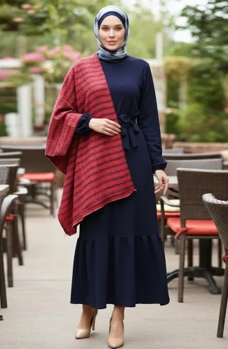 Poncho-Schulterschal 2061-01 Bordeauxrot 2061-01