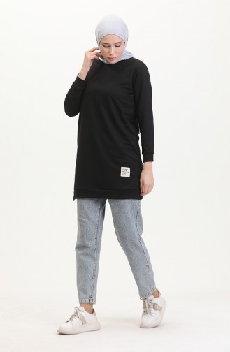 Tunique Sport Fendue 0529-01 Noir 0529-01