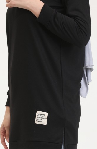 Tunique Sport Fendue 0529-01 Noir 0529-01