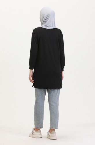 Tunique Sport Fendue 0529-01 Noir 0529-01
