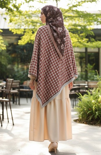 Poncho Schouder Sjaal 2073-01 Brick 2073-01