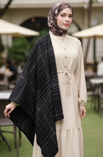 شال بونشو للكتف 2080-01 أسود 2080-01