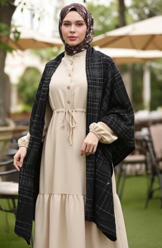 شال بونشو للكتف 2080-01 أسود 2080-01