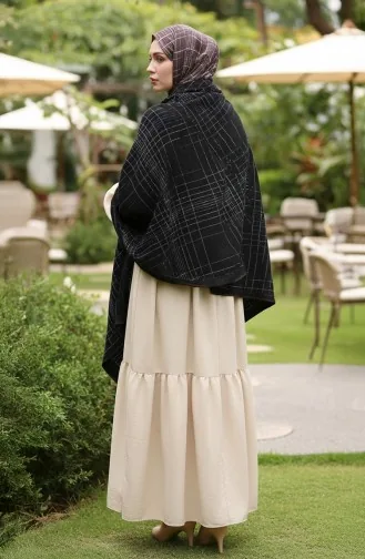 Poncho-Schulterschal 2080-01 Schwarz 2080-01