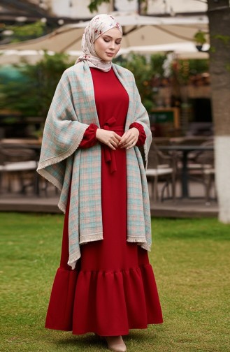 شال بونشو للكتف 2062-01 من فرو المنك 2062-01