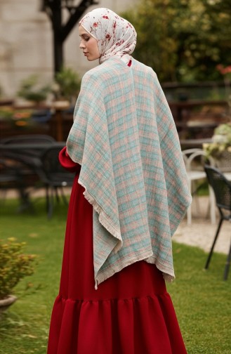 شال بونشو للكتف 2062-01 من فرو المنك 2062-01