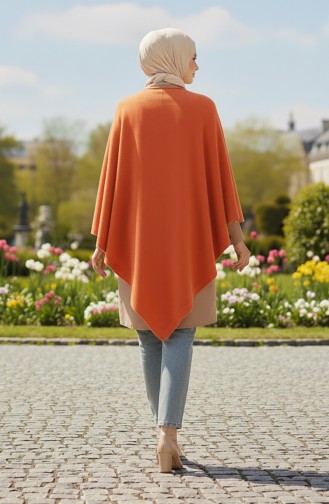 Poncho Schouder Sjaal 2072-01 Brick 2072-01