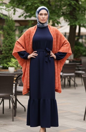 Poncho Schouder Sjaal 2067-01 Brick 2067-01