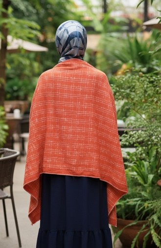 Poncho Schouder Sjaal 2067-01 Brick 2067-01